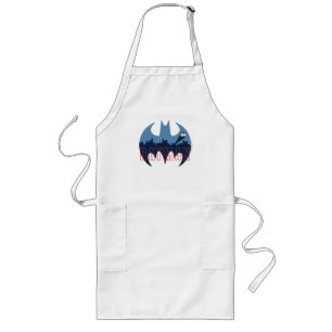 Bat Logo With Gotham & Bat Signal Long Apron