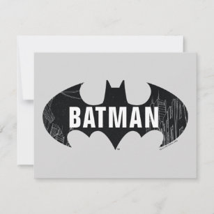 Bat Logo With Gotham Etching Card