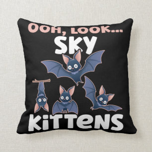 Bat Lover Sky Kittens Fan Cushion