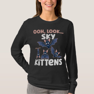 Bat Lover Sky Kittens Fan T-Shirt