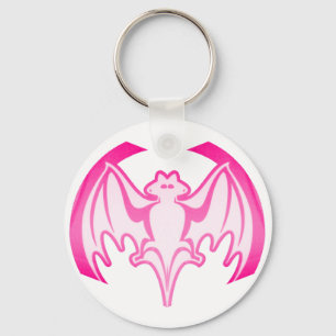 Bat Magenta Inv The MUSEUM Zazzle Gifts Key Ring