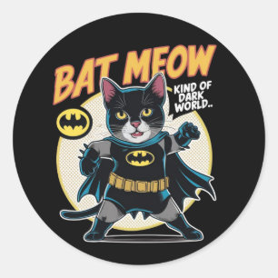 BAT Meow Classic Round Sticker