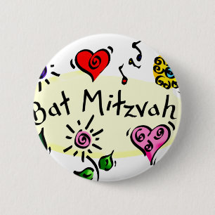 Bat Mitzvah 6 Cm Round Badge