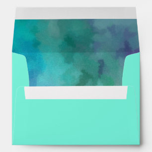 Bat Mitzvah Aqua and Blue Star of David Envelope