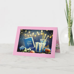 Bat Mitzvah Card, 5" x 7" Folded Greeting Card