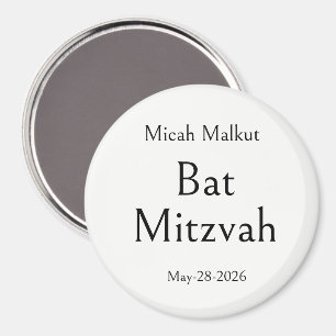 Bat Mitzvah Celebration, Modern Simple Minimal, Magnet