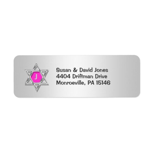 Bat mitzvah celebrations "return address" return address label