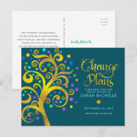Bat Mitzvah Change of Plans Gold Tree of Life Teal