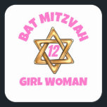 Bat Mitzvah  Classic Round Sticker<br><div class="desc">happy bat mitzvah, bat mitzvah, batmitzvah, bat mitzvah gift, 12th birthday, 12th birthday gift, 12th birthday gifts, torah, 12 years old, jewish, jewish gift, jewish gifts, jerusalem, israel, jewish holiday, jewish holidays, judaism, judaiic, judaica, hebrew, shabbat, hanukkah, bat mitzvah, shalom</div>