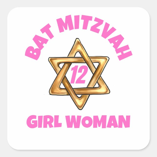 Bat Mitzvah  Classic Round Sticker (Front)