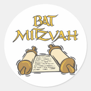 Bat Mitzvah Classic Round Sticker