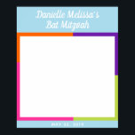 Bat Mitzvah Colour Block Guest Sign in Poster<br><div class="desc">This colourful sign is a perfect way for guests to leave a note for the guest of honour!  Use the template form to add your own information.</div>