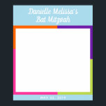 Bat Mitzvah Colour Block Guest Sign in Poster<br><div class="desc">This colourful sign is a perfect way for guests to leave a note for the guest of honour!  Use the template form to add your own information.</div>