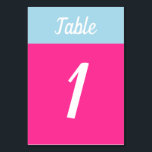 Bat Mitzvah Colour Block Table Number Cards<br><div class="desc">This colourful table number card is trendy and fun,  featuring bright colours and playful script. Personalise using the template form. Access the advanced menus by selecting "customise further",  where you will be able to change the fonts and layout if desired.</div>