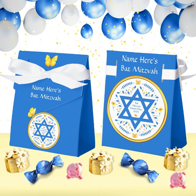 Bat Mitzvah Giveaways Ideas, Bat Mitzvah Favour Box (Bat Mitzvah Party Supplies. Bat Mitzvah Candy Boxes and great for Bat Mitzvah Giveaways. Favors.)