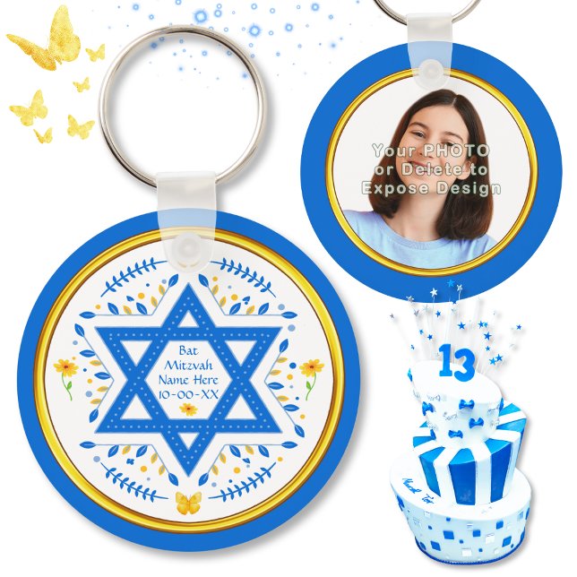 Bat Mitzvah Giveaways Personalised, Bat Mitzvah  Key Ring (Personalized Bar Mitzvah Favors. Bar Mitzvah Giveaways Personalized. Cheap Bar Mitzvah Gifts, Guests)