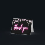 Bat Mitzvah Hot Pin  Neon Themed Thank You Card<br><div class="desc">We’re excited to introduce our modern calligraphy neon-inspired suite for a glow Bar or Bat Mitzvah! This fun collection includes everything you need, from napkins and paper plates to a welcoming sign and more. If you have any questions or need help with personalisation, just send us a message. PLEASE NOTE:...</div>
