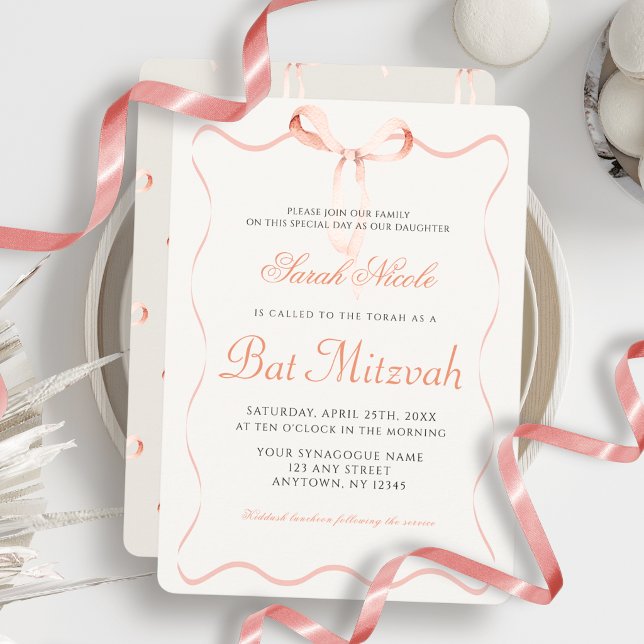 Bat Mitzvah Invitation (Creator Uploaded)
