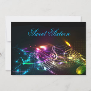 Bat Mitzvah Invitation, Bright Neon Lights Invitation