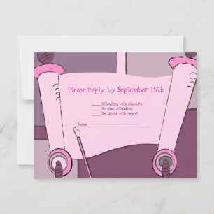Bat Mitzvah Invitation Torah Hailey Hannah Pink