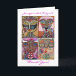 Bat Mitzvah - L'Chaim To Life! Thank You Card<br><div class="desc">Matching Invitations sets available : Planner Book, �Save The Date� Invite/Magnet, Announcements, Wedding Invitations, Engagement Invite, Bar/Bat/B'nai Invites, Bridal Shower Invitations, Bachelor & Bachelorette Party Invitations, �Out of Town Guest� Invite, �Out of Town Guest� Direction Card, �Out of Town Guest� Luncheon/Dinner/Party Invite, Kids Invite, Adult Invite, Matching Envelopes, RSVP Cards,...</div>