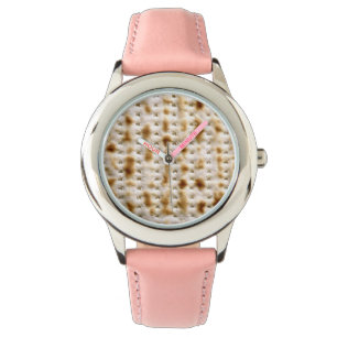 Bat Mitzvah Matzoh Pink Strap Watch for Kids