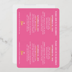BAT MITZVAH modern script pretty pink gold
