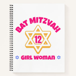 Bat Mitzvah Modern Star of David Notebook