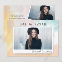 Bat Mitzvah Modern Watercolor Abstract