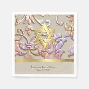 Bat Mitzvah Multi "Embossed" Damask Napkin