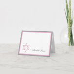 Bat Mitzvah Pink Floral Star Thank you notes<br><div class="desc">Matching items can be found in our store.  Contact the designer for special requests.</div>