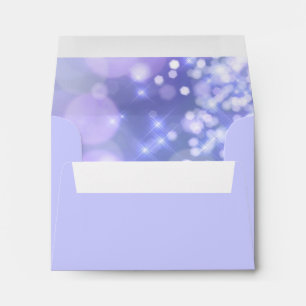 Bat Mitzvah Purple and Blue Sparkle Lights Envelopes