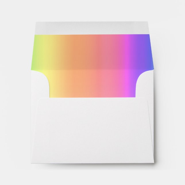 Bat Mitzvah Rainbow and Ribbon Envelopes (Back (Bottom))