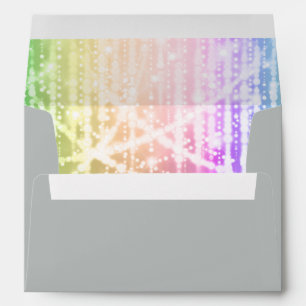 Bat Mitzvah Rainbow Sparkly Lights Envelopes