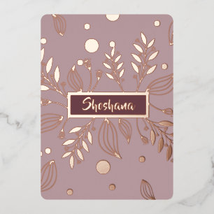 Bat Mitzvah REAL Rose Gold Modern Floral