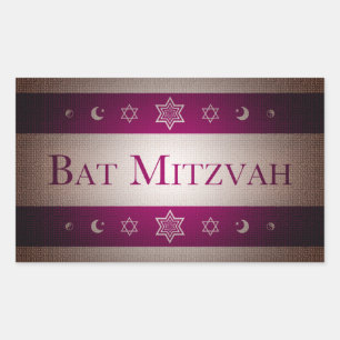 Bat Mitzvah Rectangular Sticker