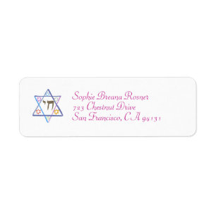Bat Mitzvah Return Address Label