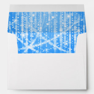 Bat Mitzvah Royal Blue Sparkly Lights Envelopes