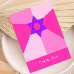 Bat Mitzvah Save the Date Invitation Card<br><div class="desc">Shades of pink surround the Star of David to make a stunning Bat Mitzvah Save the Date Invitation card.  Copyright henishouseofpaper</div>