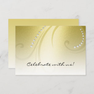 Bat Mitzvah Shimmer Swirls with Crystals RSVP