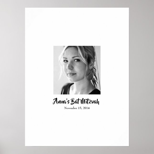 Bat Mitzvah Sign In Party Board Poster (Front)