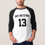 Bat Mitzvah Sports Jersey T-Shirt<br><div class="desc">Sports team number shirt. Bat mitzvah 13.</div>