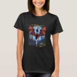 Bat Mitzvah Woman! T-Shirt<br><div class="desc">A comics superhero concept: She swoops in,  she does a good deed,  she flies away,  she's...  Bat Mitzvah! Bat-winged heroine flying in an open window,  with a full moon. T-shirts,  novelty gift items.</div>