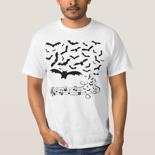 Bat Music Design T-Shirt (Front)