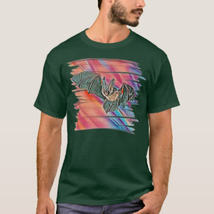 Bat Night Motif Vampire Halloween Wing flying Mamm T-Shirt