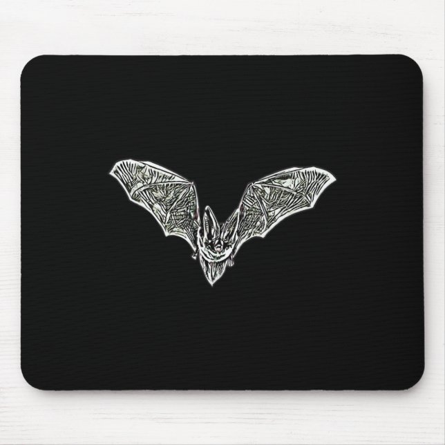 Bat Night Vampire Halloween Wing Flying Mammals Ba Mouse Pad (Front)