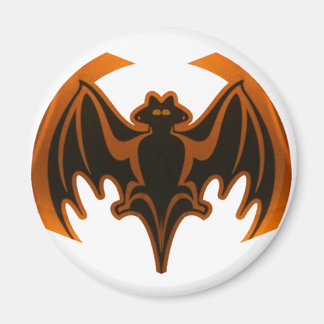 Bat Orange The MUSEUM Zazzle Gifts Magnet (Front)
