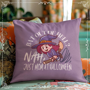 Bat Out of Hell? Nah, Just Mum at Halloween Cushion