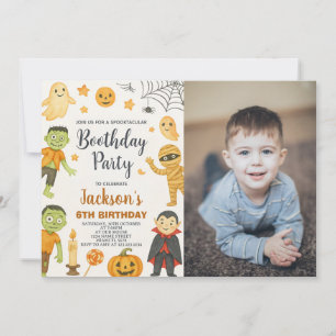 Bat Party Kids Halloween Birthday Invitation