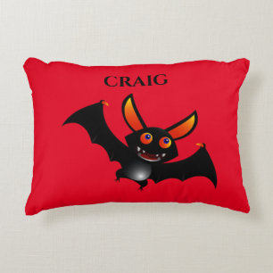 BAT pillow, personalised name! Decorative Cushion